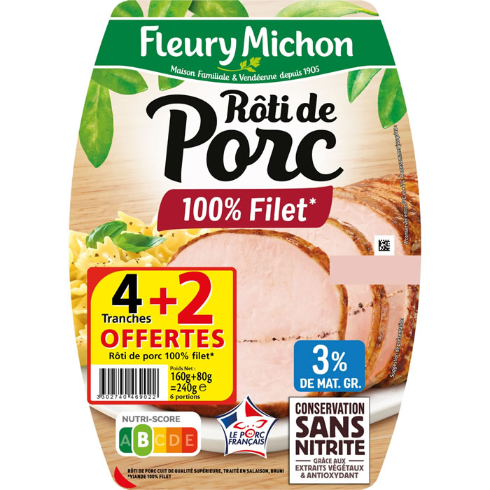 FLEURY MICHON Rôti de porc sans nitrite