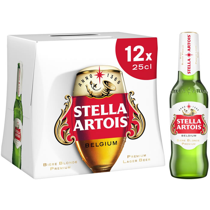 STELLA ARTOIS – Bière blonde Belge 12 x 25 cl