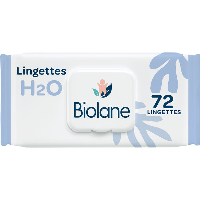 BIOLANE – H2O Lingettes nettoyantes à l’eau 72 lingettes