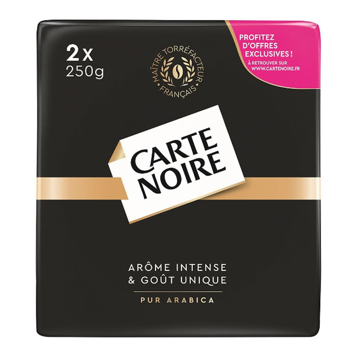 CARTE NOIRE – Café moulu intense arabica 2x250g
