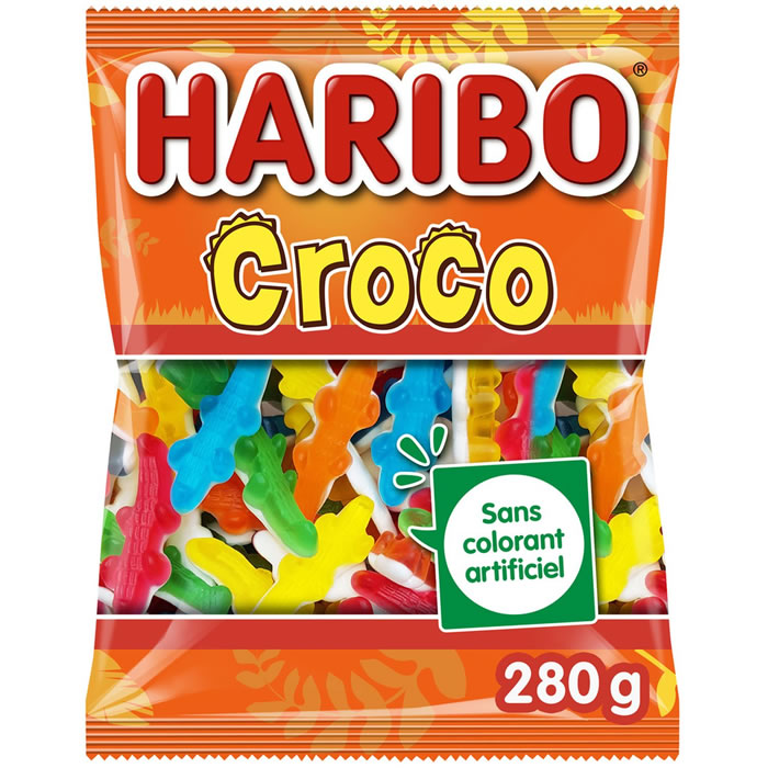 HARIBO Croco Bonbons gélifiés aromatisés aux fruits 280g