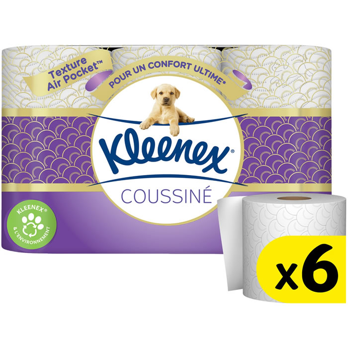 KLEENEX Papier toilette trois plis coussiné x6