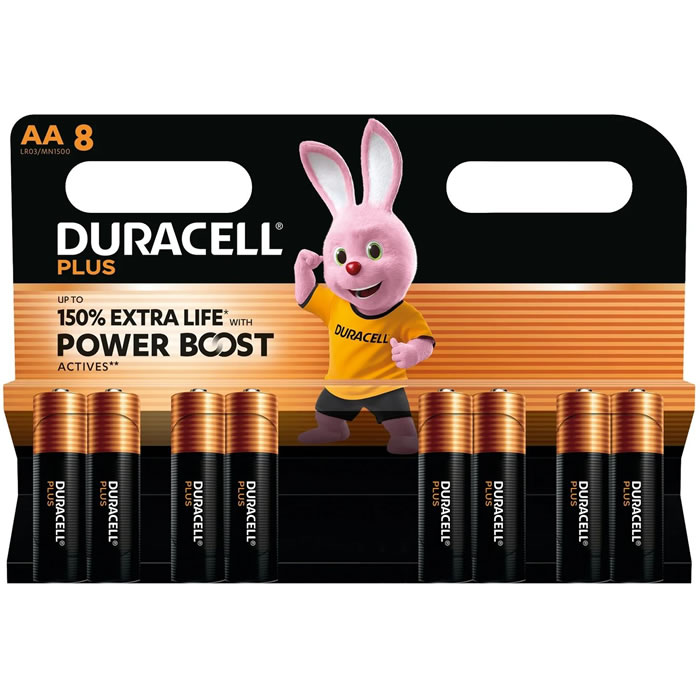 DURACELL Plus Piles alcalines LR06 – type AA (x8)