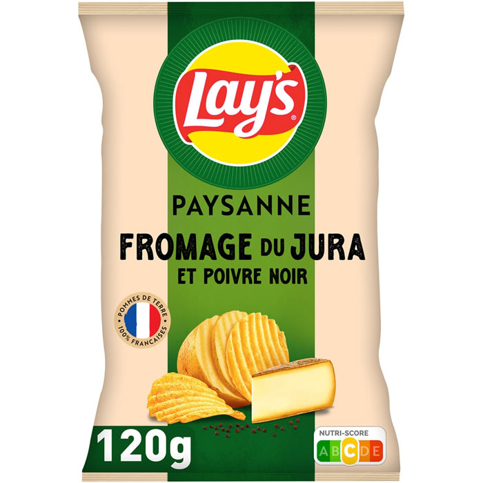LAY’S – Chips paysannes saveur fromage du Jura et poivre noir 120g