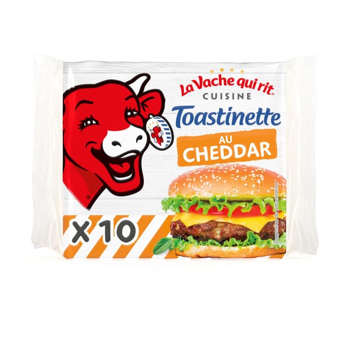 LA VACHE QUI RIT – Fromage fondue au cheddar pour hamburger 200g