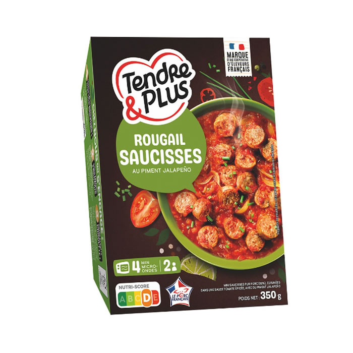 TENDRE & PLUS – Rougail saucisses au piment jalapeño 350 g