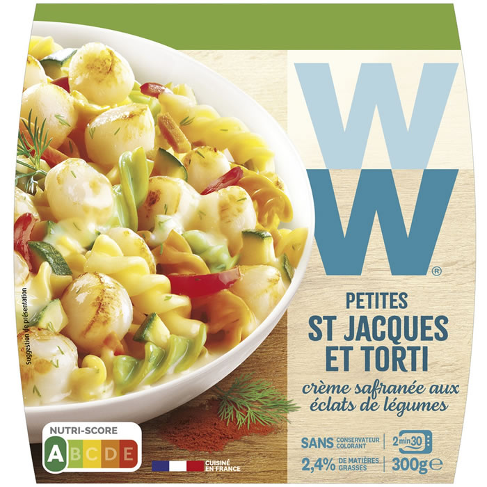 WEIGHT WATCHERS – Torti et Saint-Jacques à la crème de légumes 300g