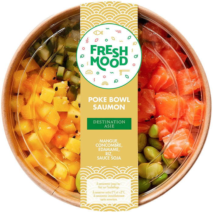 FRESHMOOD – Poke bowl de saumon cru, mangue, concombre et edamame 338 g