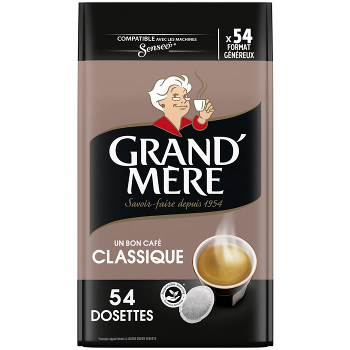 GRAND MERE – Dosettes de café classique Grand Format (54 dosettes)