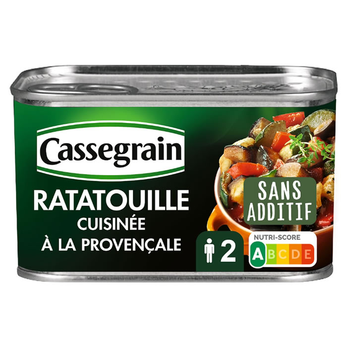 CASSEGRAIN – Ratatouille cuisinée à la Provençale et huile d’olive 380g