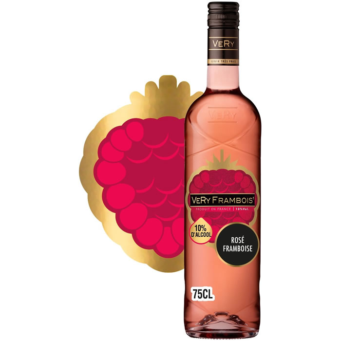 VERY Frambois’ – Boisson à base de vin rosé arôme naturel de framboise 75 cl