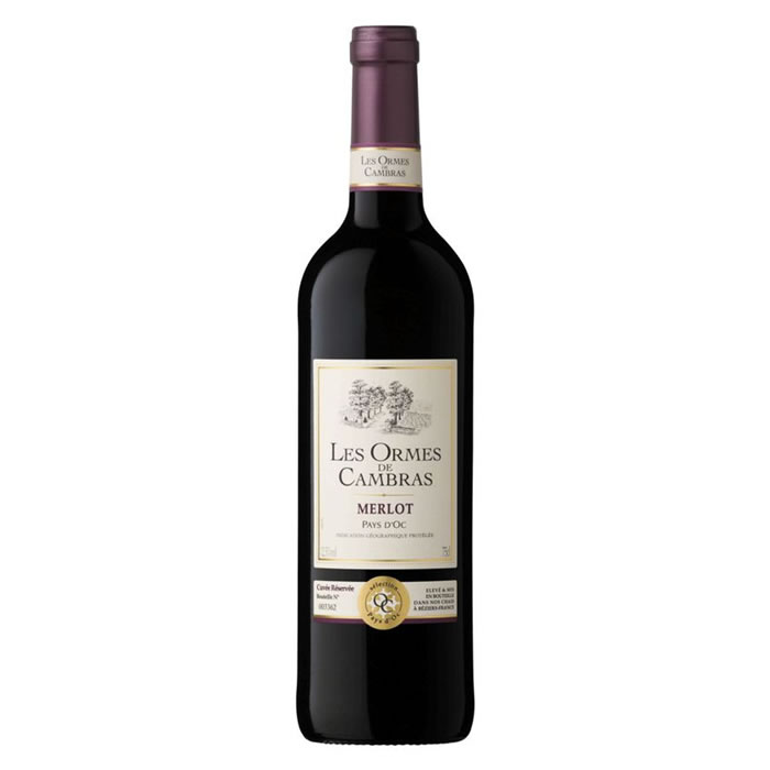Vin rouge IGP PAYS D’OC Merlot 75 cl
