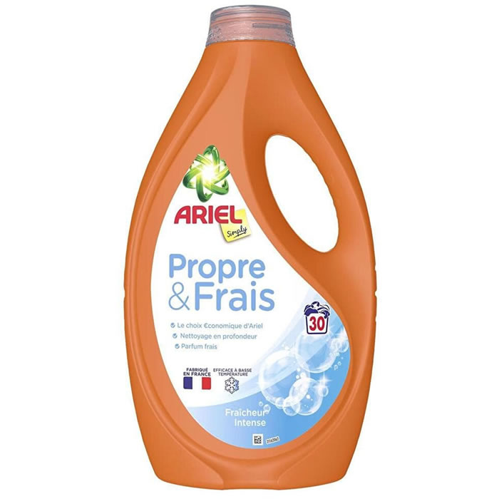 ARIEL Simply Lessive liquide fraîcheur intense Petit Format 30 lavages