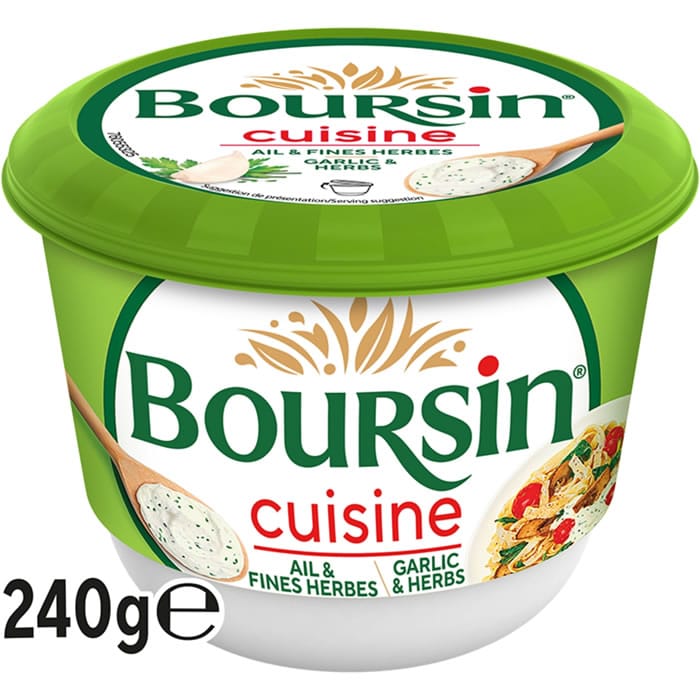 BOURSIN – Fromage frais à l’ail et fines herbes 240g