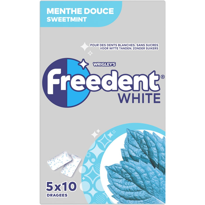 FREEDENT White Chewing-gum menthe douce 5x14g