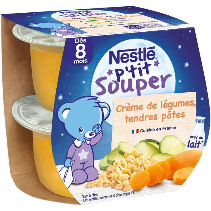 NESTLE P’tit Souper – Purée de légumes & pâtes 2×200 g