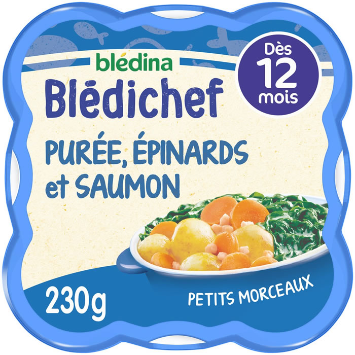 BLEDINA Blédichef – Purée aux épinards et saumon 230 g
