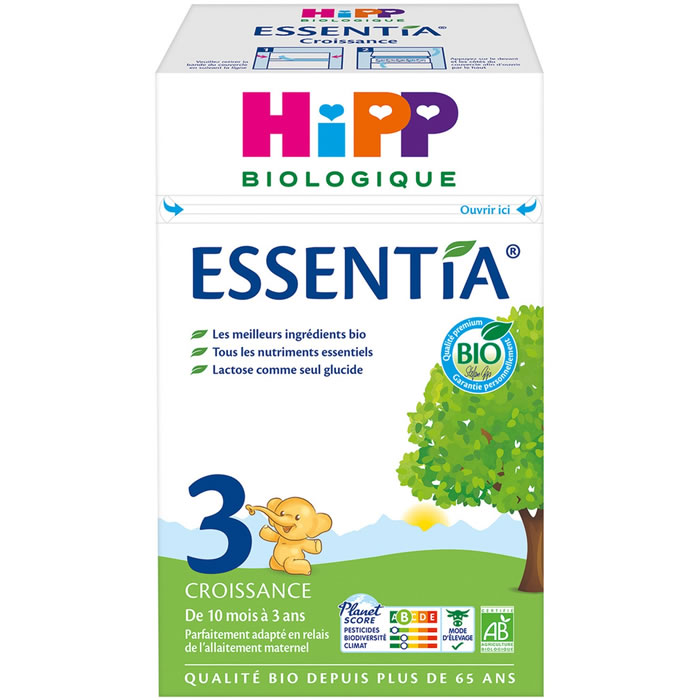 Lait de croissance en poudre 10/36 mois bio HIPP Essentia