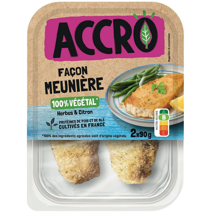 ACCRO – Escalopes panées végétales façon meunière 2x90g