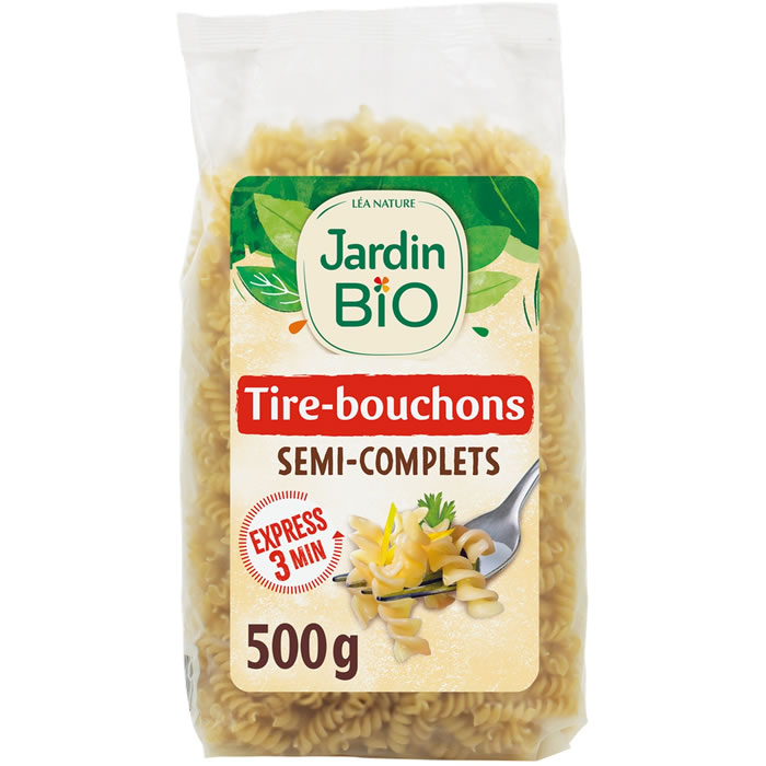 JARDIN BIO Torsades au blé semi-complet cuisson rapide 3 min bio 500g
