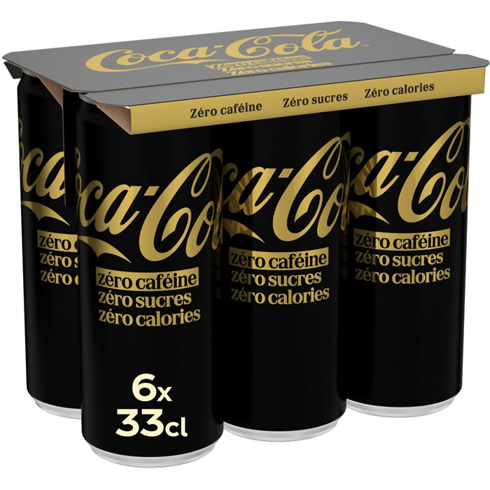 COCA-COLA – Boisson gazeuse aux extraits végétaux sans caféine 6 x 33 cl