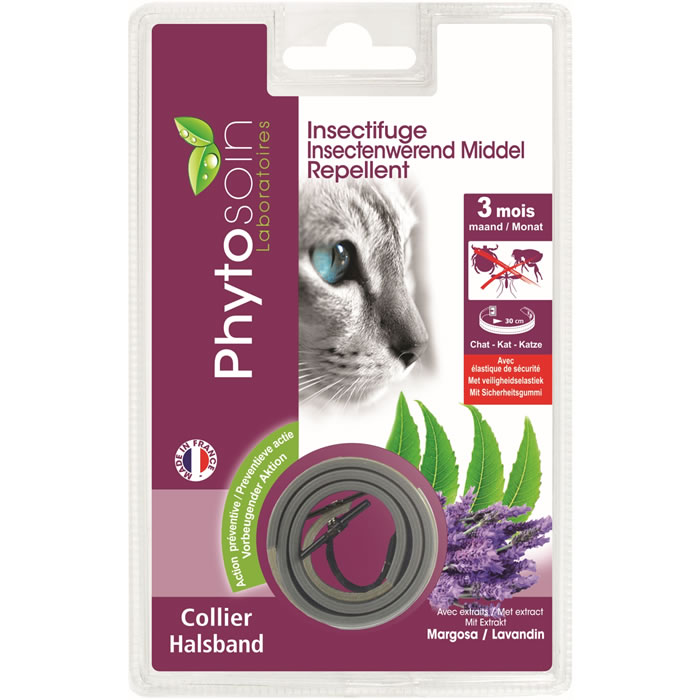 PHYTOSOIN – Collier anti-puces et anti-tiques élastique (1 collier)