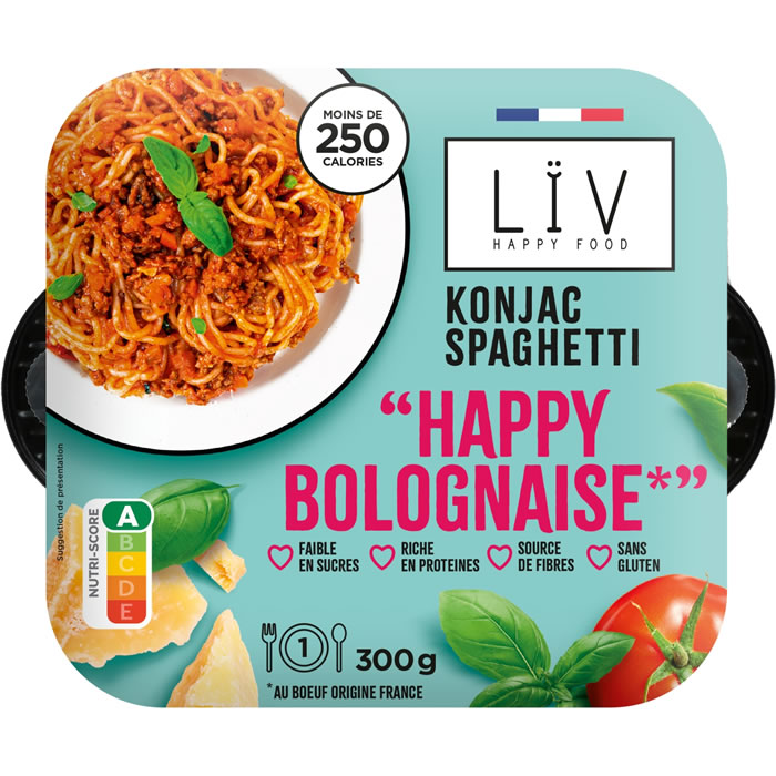 LÏV HAPPY FOOD – Spaghetti de konjac bolognaise 300 g