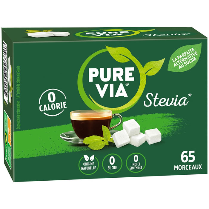 PURE VIA – Sucres en morceaux à base de stévia 130 g