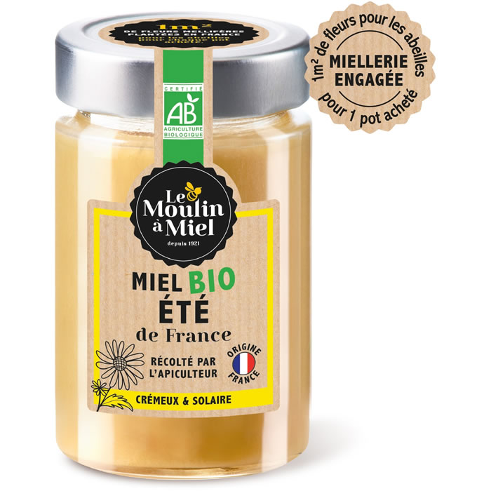 LE MOULIN À MIEL – Miel crémeux d’été bio 250g 250 g