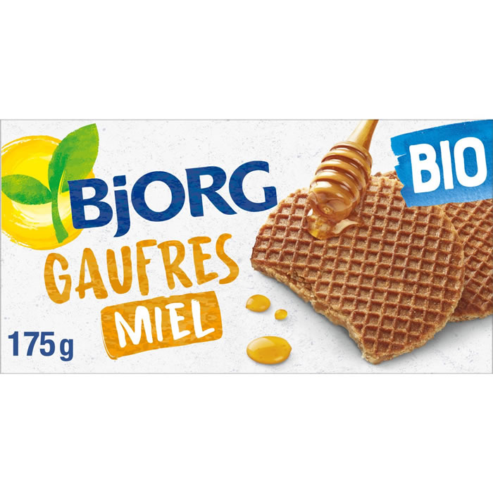BJORG – Gaufres fines fourrées au miel bio 175g