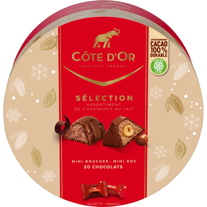 CÔTE D’OR Sélection – Assortiment de bouchées chocolat au lait 187g