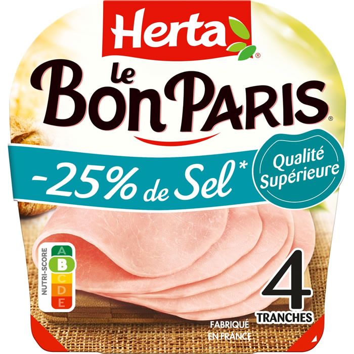 HERTA Le Bon Paris – Jambon -25% de sel (140 g)