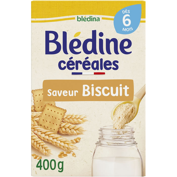 BLEDINA Blédine – Céréales en poudre biscuité dès 6 mois 400 g