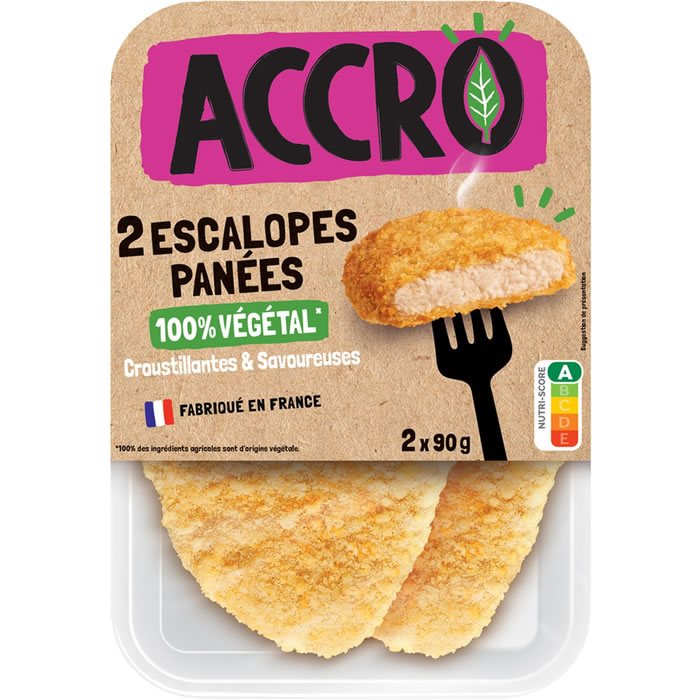 ACCRO – Escalopes panées végétales 180g