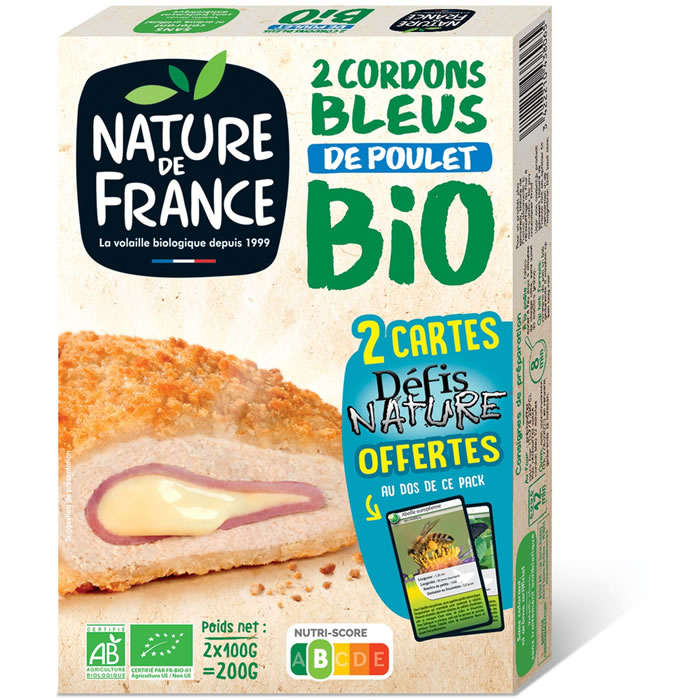 NATURE DE FRANCE – Cordons bleus de poulet bio 200g