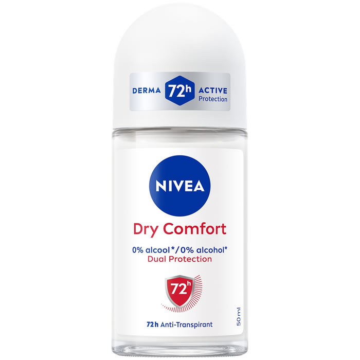 NIVEA Dry Comfort – Déodorant bille anti-transpirant 72h 50 ml