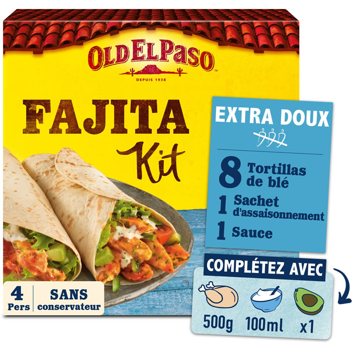 OLD EL PASO – Kit pour fajitas extra doux 478g