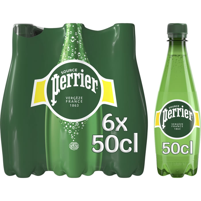 PERRIER – Eau minérale naturelle gazeuse 6 x 50 cl