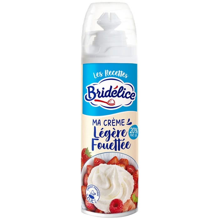 BRIDELICE – Crème fouettée allégée 20% M.G UHT – 250g
