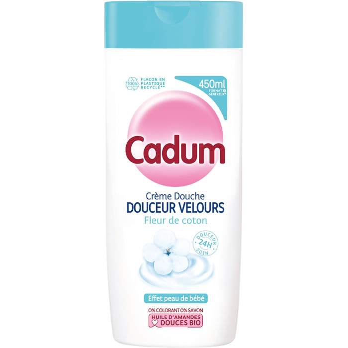 CADUM Douceur Velours – Crème douche à la fleur de coton 450 ml