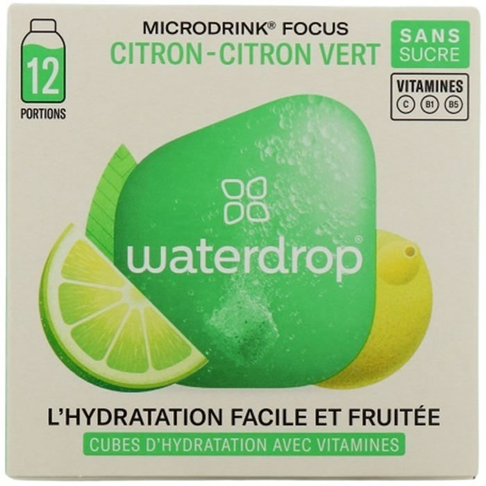 WATERDROP – Cubes d’hydratation avec vitamines citron sans sucre 12 pastilles