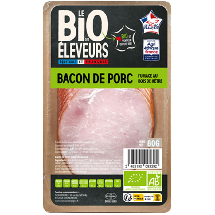 LE BIO DES ELEVEURS Bacon fumé bio