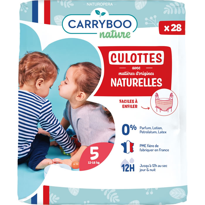 CARRYBOO Nature – Couches-culottes taille 5 (12-18 kg) 28 culottes
