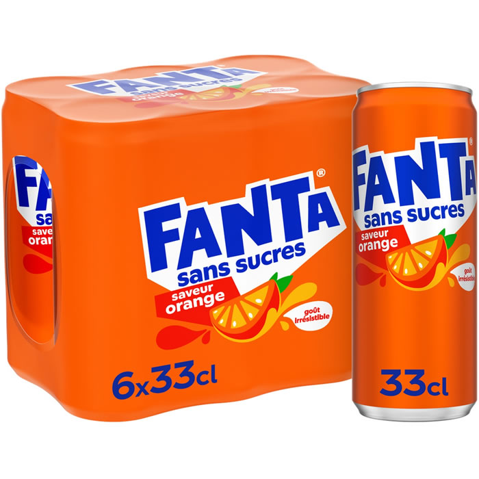 FANTA – Boisson gazeuse à l’orange sans sucres 6 x 33 cl
