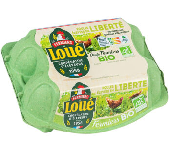 LOUE 6 Oeufs de poules élevées en plein air bio