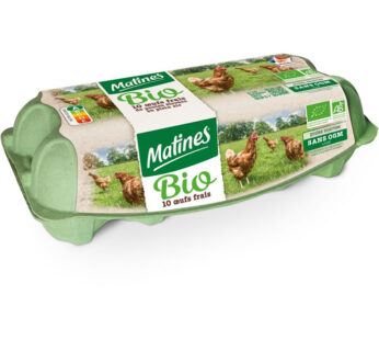 MATINES 10 Oeufs de poules élevées en plein air bio