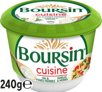 BOURSIN – Fromage frais à l&rsquo;ail et fines herbes 240g