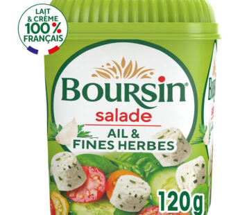 BOURSIN – Fromage frais à l&rsquo;ail et fines herbes 120g