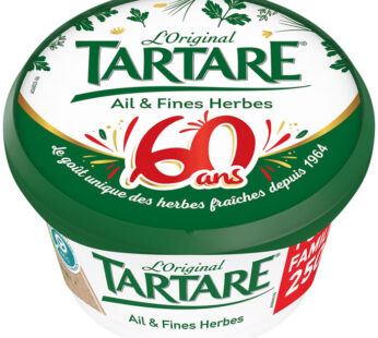 TARTARE – Fromage frais ail et fines herbes Grand Format 250g