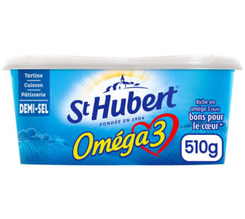 ST HUBERT Oméga 3 – Margarine demi-sel pour tartine et cuisson – 510g